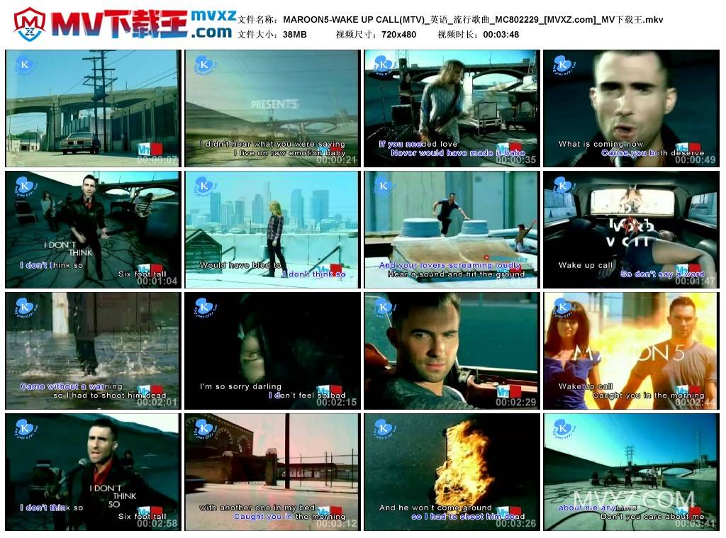 MAROON5-WAKE UP CALL(MTV)_英语_流行歌曲_MC802229